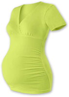 svetlozelené tehotenské tričko s krátkym rukávom Barbora Jožánek, elastické