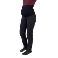 čierne tehotenské softshellové nohavice Livia Jožánek s vreckami, vysokým pásom