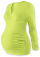 svetlozelené tehotenské tričko s dlhými rukávmi Barbora Jožánek, elastické