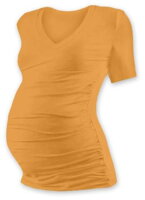 oranžové tehotenské tričko s krátkym rukávom Vanda Jožánek