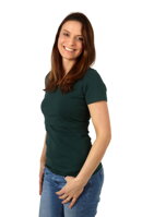 fľaškovozelené dámske tričko s krátkym rukávom Kateřina Jožánek, bavlnené