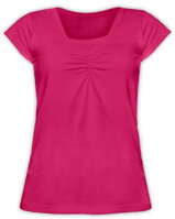 sýto ružové tričko s krátkym rukávom na dojčenie Klaudie Jožánek, na kojenie