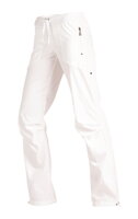 biele dámske bedrové nohavice Litex 99570 športové, s vreckami