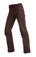 bedrové čokoládové dámske nohavice Litex 99570 bedrové, s vreckami