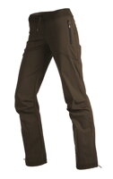 bedrové hnedé dámske športové nohavice Litex 99570 s vreckami