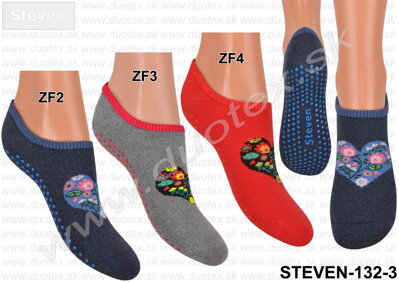 Steven dámske protišmykové členkové ponožky so vzorom 132-3