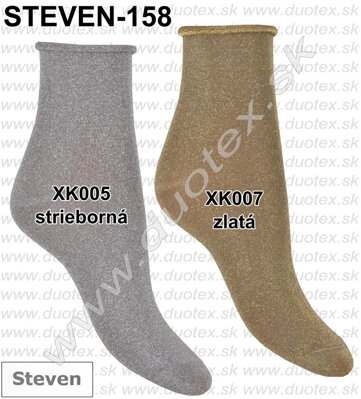 Steven dámske hladké lurexové ponožky 158