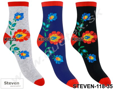 Steven folklórne vzorované ponožky 118D-035