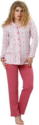 M-Max dámske pyžamo na gombíky s dlhým rukávom Rica824