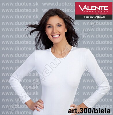 Valente dámske tričko s dlhým rukávom Tshirt-art.300 biele