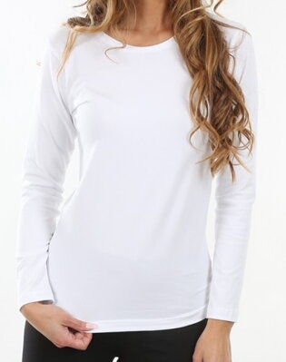 Evona dámske tričko s dlhým rukávom Serena biele