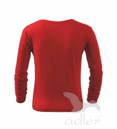 detské tričko s dlhým rukávom Adler zo zadu, červené
