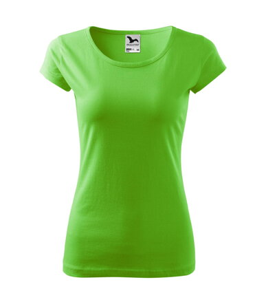 dámske tričko apple green Pure 122 Malfini s krátkym rukávom, bavlnené