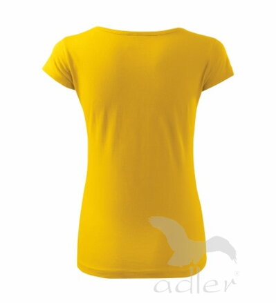 dámske žlté tričko Pure 122 s krátkym rukávom Adler zo zadu
