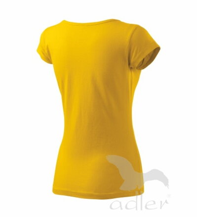dámske žlté bavlnené tričko Afler Pure 122 zo zadu