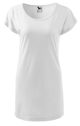 Malfini dámske šaty / tričko s krátkym rukávom LOVE V123 biele
