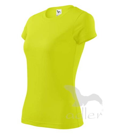 neónovo žlté dámske tričko s krátkym rukávom Adler FANTASY 140 rýchloschnúce, zúžené