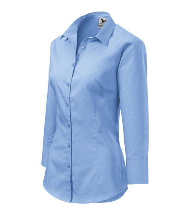 nebesky modrá dámska blúzka - košeľa Style 218 Malfini s 3/4 rukávom