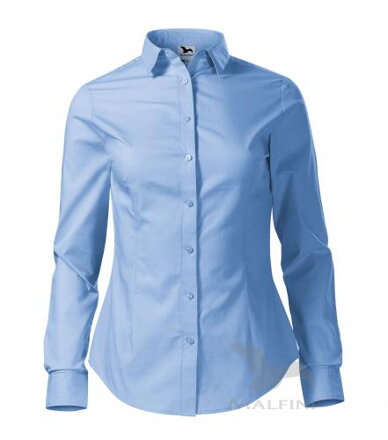 nebesky modrá dámska košeľa s dlhým rukávom Style LS 229 Malfini