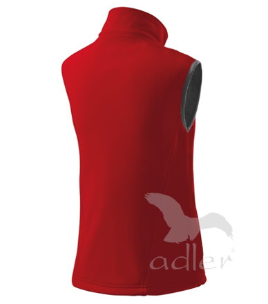softshellová dámska červená vesta Adler Vision 516 zo zadu