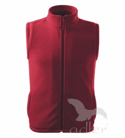 červená fleecova vesta s vreckami Adler Next 518