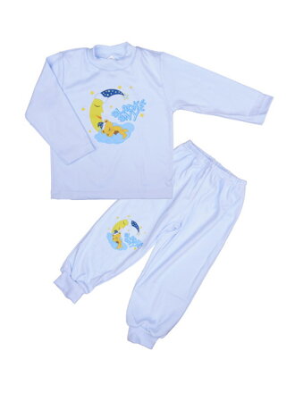 Antony detské pyžamo Macko na mesiaci modré