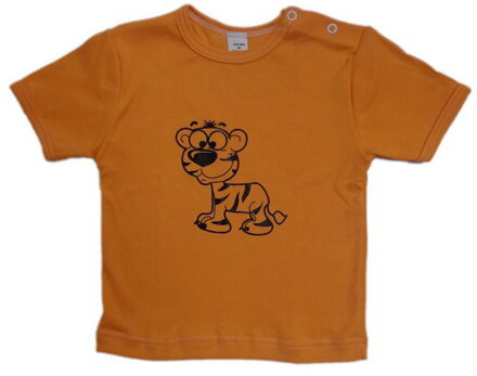 Antony detské tričko s krátkym rukávom Tigrík oranžové