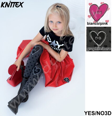 Knittex dievčenské pančuchy - silonky so vzorom Yes/no3D
