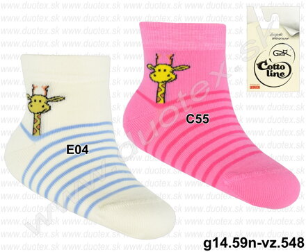Gatta kojenecké ponožky so vzorom g14.59n-vz.548 smotanové/modré