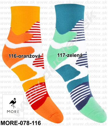 More dámské vzorované ponožky 078-116