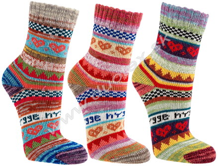 SOCKS4FUN detské teplé ponožky so vzorom W-3197-2