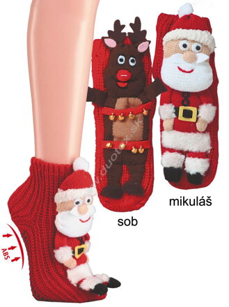 SOCKS4FUN detské vianočné ponožky W-2244