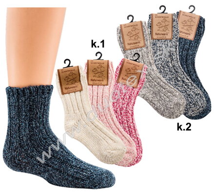 SOCKS4FUN detské teplé ponožky W-3118