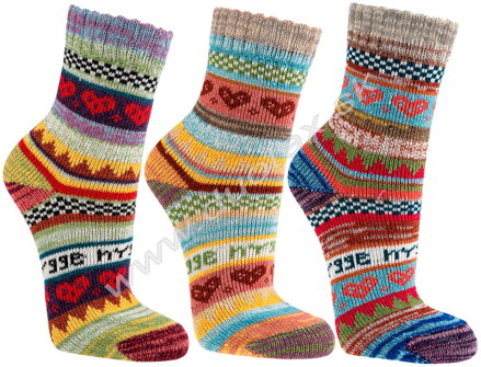 SOCKS4FUN detské teplé ponožky so vzorom W-3197-4