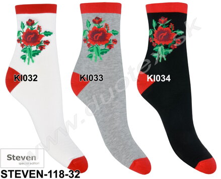 Steven dámske folklórne ponožky so vzorom 118D-032