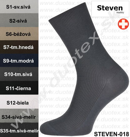 Steven zdravotné ponožky Steven-V018 čierna