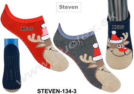 Steven detské vianočné ponožky s ABS na chodidle 134-3