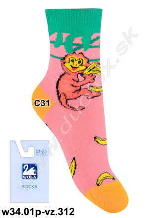 Wola detské vzorované ponožky w34.01p-vz.312