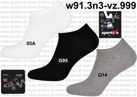 Wola členkové ponožky so striebrom w91.3n3-vz.999