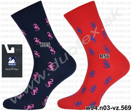 Wola pánske ponožky so vzorom w94.n03-vz.569