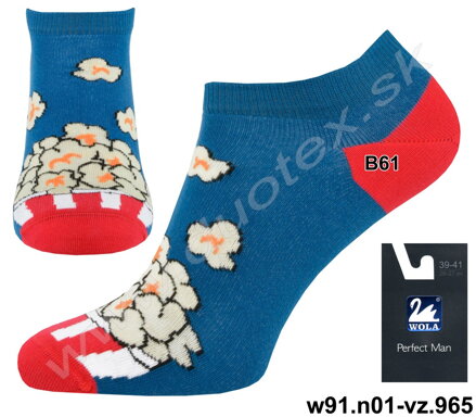 Wola pánske členkové ponožky so vzorom w91.n01-vz.965
