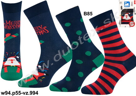 Wola pánske vianočné ponožky w94.p55-vz.994 - 3 páry v darčekovej krabičke