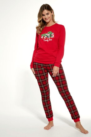 Cornette dámske vianočné pyžamo s dlhým rukávom 671-Family-time