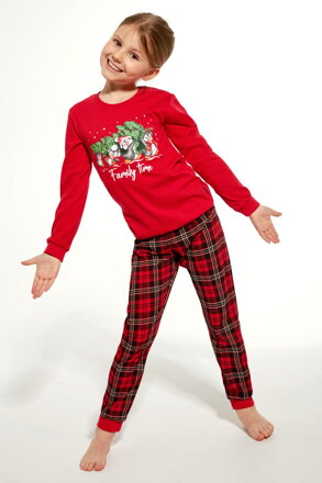 Cornette dievčenské vianočné pyžamo s dlhým rukávom 594-Family-time