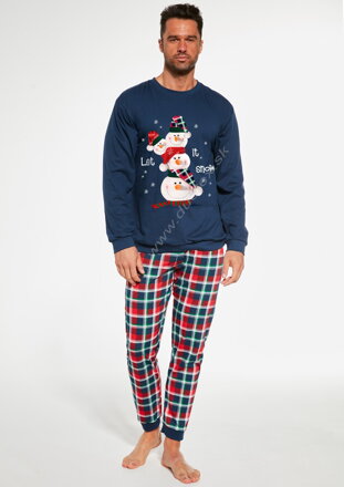 Cornette pánske vianočné pyžamo s dlhým rukávom 115/236-Snowman