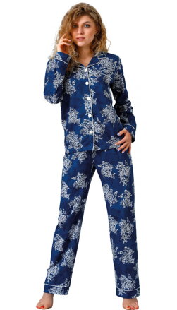 M-Max dámske pyžamo na gombíky s dlhým rukávom Alis1127