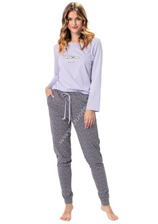 M-Max dámske pyžamo s dlhým rukávom Inez1367