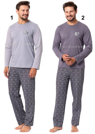 M-Max pánske pyžamo s dlhým rukávom Parker1394
