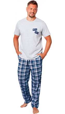 M-Max pánske pyžamo s krátkym rukávom a dlhými nohavicami Pol1141