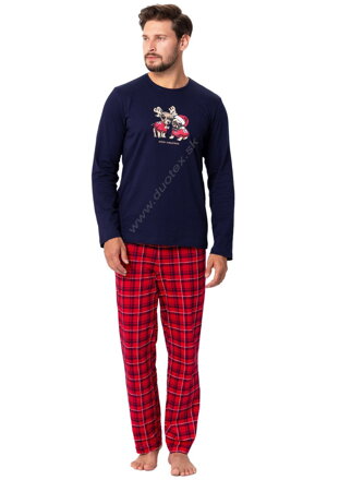 M-Max pánske vianočné pyžamo s dlhým rukávom Alek1390